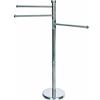 UTILE.STORE Piantana Porta Asciugamani con 3 bracci in acciaio inox altezza 85cm x piantana 22 cm braccio 30 cm