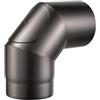 ALLINOX Curva Chiusa 90° Con Ispezione Acciaio Nero 2 mm Gomito Ispezionabile Per Canna Fumaria Stufa a Legna Ideale Per Alte Temperature Diametri Disponibili 120 a 180 mm (DN 120)