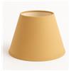 Generico 35 cm Paralume Cono, Tessuto di Cotone con PVC Bianco, Prodotto Artigianale, per Lampada da Tavolo, Piantana (Crema Scura)
