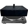 KOSTOO Custodia protettiva antipolvere per giradischi, compatibile con giradischi Audio-Technica LP60XBTBK/LPW50BTRW/AT-LP60X-BK/AT-LP3XBT-BK con trasmissione a cinghia, Nero, Poliestere
