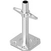Scafom-rux piedi regolabili ponteggio - [Lunghezza 30 cm] piedini regolabili per ponteggi - piede per ponteggio - piede ponteggio - piede per impalcature - piede regolabile per ponteggio