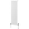 Monster Shop Radiatore Termosifone a 2 Colonne 1800mm x 472mm Moderno Centralizzato Bianco in Acciaio Inox Verticale a Parete Cucina Soggiorno Bagno Kit di Fissaggio e Spazzola Inclusi