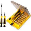 VCOO - Set di mini cacciaviti 45 in 1, set di strumenti per punte Torx, piccolo cacciavite di precisione con pinzette e albero di estensione per la riparazione o la manutenzione