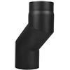 LANZZAS - Tubo per canna fumaria con curva a gradini da 100 mm di offset, con diametro DN 130 mm, colore: nero - altri tubi del nostro assortimento, li trovate qui.