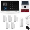 HUXGO® HXA003 Allarme casa senza fili WiFi + GSM 4G con wireless Sirena solare | Kit allarme con 1x rilevatore di movimento, 5x sensori per porte e finestre, telecomando | TUYA Smartlife App