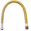Enolgas Tubo per Gas Flessibile Filetto 1/2 Maschio-Femmina, Acciaio Inossidabile AISI 316, Oro, 150 cm, 10 Bar, 1 Pezzo