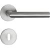 SOTECH Set di maniglie a leva THORE combinato (BB) in acciaio inox SS304 spazzolato (130x60 mm Ø 20 mm, porte spessore 35-52 mm, altezza 3 mm, clip magnetica) con materiale di fissaggio