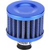 Keenso 13 millimetri filtro aria auto filtro sfiato universale morsetto sul di aspirazione aria fredda rotonda conica per carter scooter atv dirt bike pit bike (Blu)
