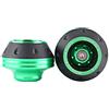 Keenso CNC anteriore forcella telaio cursori ruota crash protector alluminio forcella ruota telaio cursori crash pad moto caduta protezione scooter ciclomotore(Green)