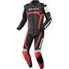 Bogotto Misano Tuta in pelle da moto a due pezzi, nero/rosso, 52
