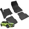 W-Parts SERIE 4 TAPPETI - TAPPETINI IN GOMMA 3D TPE NERI PER PEUGEOT 208 dal 2024 in poi - Solo Versione Ibrida