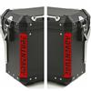BLACK DOVES GRAPHICS 2pz ADESIVI RIFRANGENTI compatibili con Motorrad R 1200 1250 1150 F 800 650 F700 GS A R1200GS R1200 per Touratech Motorcycle Aluminium Panniers VALIGIE LATERALI (rosso)