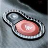 SHIFENG Copertura decorativa per interni auto in ABS per Smart 453 Fortwo Forfour 2015-2020, accessorio in fibra di carbonio (1 pezzo interruttore di avvertimento)