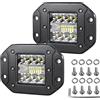 YOJZMA 2PCS 42W Fari LED a filo, Luci combo spot/flood antinebbia da 5 pollici, Luci da lavoro LED per fuoristrada, camion, trattori, ATV, UTV, SUV e 4X4