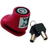 VIRO Antifurto Moto, Scooter e Bici - Blocca Disco Stopper Moto n.135 col. Rosso