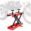 MGidea Alzamoto Pedana Centrale Sollevatore Moto Sollevamento Cross Custom Scooter Portata 500 kg in Metallo con madrevite in Metallo + Supporti Anti graffio Culla Motore Bike Enduro Garage Officina