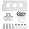 URSXODAWQ Kit universale di supporti per luci freno moto, sostituzione del portatarga laterale per Fatboy Iron 883, supporto in alluminio per posteriore con accessori per i (Argento)