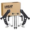 kW&HP KIT 8PZ BRACCI BRACCETTI OSCILLANTI BIELLETTE TESTINE E TIRANTI STERZO ANTERIORI PER GOLF V VI TOURAN
