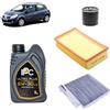 OP Kit tagliando 3 filtri + 5L olio 5W-30 IPC LS compatibile con Renault clio iii 1.5 DCI Gasolio 2005-2014