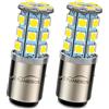 Ruiandsion 2pcs BA20D Lampadina per fari da moto LED DC 6V Super Bright 5050 27SMD Chipset Lampadina per LED fari alti bassi, 6000K Bianco