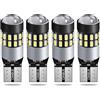 QAUBEN 194 Lampadine LED 6000K Bianco 30SMD 3014 Chipset T10 2825 168 Lampadine di ricambio LED W5W Senza errori per interni auto Cupola Mappa Porta Luci targa di cortesia 12-24V (confezione da 4)