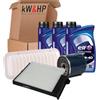 kW&HP KIT TAGLIANDO 3 FILTRI (FILTRO ARIA, FILTRO OLIO, FILTRO ABITACOLO) + 3LT LITRI OLIO ELF_5W-40 PER PEUGEOT 107 (PM_, PN_) 50kW / 68CV