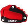 HHRDYY Moto Piastra Cavalletto Supporto Per Cavalletto Laterale Per Ducati Scrambler Icon Dark Full Throttle Scrambler 1100 800 Desert Sled(ROSSO)