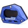Modeer Per BMW R1250GS Adventure 2018-2023 (Non per veicoli abbassati) Moto Supporto CNC Prolunga Piastra Cavalletto Cavalletto Laterale Pad r 1250 gs adv r1250gsa Accessori (Blu)