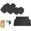 MOTO SPORT MONDO COMPATIBILE CON MASERATI LEVANTE KIT PER AUTO TAPPETINI IN GOMMA+VASCA BAULE IN PVC 4 TAPPETI CON PRETAGLI 2 ANT: 72X44CM+2 POS: 46X43CM+1 TAPPETINO BAGAGLIAIO 120X80CM