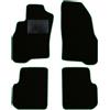 QUEMAR Tappetini Auto compatibili con Punto e Punto EVO 2009-2018/ Kit Tappeti in Moquette e Gomma su Misura (Set 2 Anteriori + 2 Posteriori)/Ricami e Colori Personalizzati (0 Ricami, Bordo Verde)
