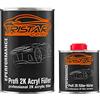 TRISTARcolor 2K HS Kit Fondo epossidico Nero 1,3 kg + indurente | Primer, uniforma le irregolarità e i graffi, anticorrosivo, aderenza eccellente, High Solid, vernice auto, Made in Germany