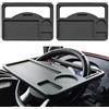 JINGSHIQIAOPL Supporto Volante per Conducente, Tavolino Auto, Tavolino per Auto per Mangiare, Accessori per Camion per Uomo, Tavolino per Mangiare in Auto per Viaggi in Auto, Confezione da 2