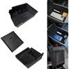 TOPABYTE Vassoio Organizer Console Centrale Scatola per Tesla Model 3 2021-2023 e Model Y 2021-2024 Bracciolo Cassetto Cubby Nascosto Vano Portaoggetti (Confezione da 3)