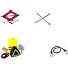 farbrothersonline COMPATIBILE CON DACIA LODGY KIT PER AUTO EMERGENZA STRADALE CRIC+GUANTI+CAVI BATTERIA+CORDA TRAINO+GIUBBOTTO FLUO+CHIAVE A CROCE PRODOTTI SOS PER TUTTI I VEICOLI