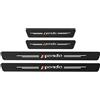 LNHJZ 4 Pezzi Fibra di Carbonio Battitacco per Auto Sticker, per Fi-at 500 500X 500L Tipo Punto Bravo, Esterno Battitacco Protezione Plates Anti-Graffio Scuff Adesivi Decorativi Accessori, Panda
