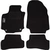 Auto Accessori Lupex Tappetini Auto Compatibili Per Captur | Tappeti Sagomati | In Moquette Nera | Logo Ricamato Battitacco e 2 Clip Di Fissaggio | Accessori Interni