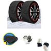 MOTO SPORT MONDO CALZE DA NEVE PER PNEUMATICO 305/30 R21 CERCHIO 21 MISURA XXL CALZA NEVE MARANELLO OMOLOGATE PER AUTO SUV 4X4 FURGONI ANTI-SLITTAMENTO PER STRADA TRA GHIACCIO E NEVE TESSUTO IN POLIPROPILENE