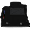 Somer Car Tappetino Auto SOLO LATO GUIDA 1pz compatibile con Toyota Auris 2013-2019 | 1 tappeto su misura in moquette, bandiera francia