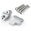 GXFCASE Moto Riser Per Ducati Per Multistrada V4 S V4S V4 Per Pikes For Peak Per Rally Moto CNC In Alluminio Manubrio Riser Innalzamento Morsetto di Montaggio Manubrio Riser Morsetto(Argento)