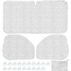 TXDBD Tendina Parasole Per Parabrezza Auto Per Fiat Per Ducato 2006-2022, Kit Di Oscuranti Termici Interni Per Finestrini Anteriori Parasole Per parabrezza