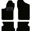 QUEMAR Tappetini Auto compatibili con Fiat 600 anno 1998-2010 / Kit Tappeti in Moquette e Gomma su Misura (Set 2 Anteriori + 2 Posteriori) / Ricami e Colori Personalizzati (0 Ricami, Bordo Nero)