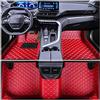 Muchkey Tappetini Abitacolo Auto Personalizzare per Jeep Compass 2000-2027 | Pelle Pregiata Morbido Moquette Anti Scivolo Tappeti Impermeabile Tappeto colore Rosso