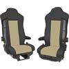 Generisch Coprisedili per camion IVECO S-Way in pelle ecologica 1+1 per i sedili del camion Coprisedili vestibilità beige (sedile passeggero e conducente)