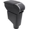 YJYWZH Scatola Bracciolo Per Toyota Yaris Hybrid 2015-2021 Scatola di immagazzinaggio centrale Console centrali con portabicchieri Bracciolo Doppio strato Accessori Nero (Tutto Nero)
