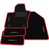 Somer Car Kit Tappetini Auto compatibili con Alfa Romeo Tonale 2022-2025 | Set Tappeti in Moquette, Bandiera Italia, bordo rosso, Tappeto auto su misura