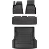 MOTOS Set di tappetini in gomma e tappetini per il bagagliaio per Tesla Model S 2012-2021 Migliorare il comfort di viaggio con tappetino antiscivolo auto 3D- tappetini per tutte le stagioni auto, prot