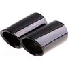 Tcare 2 Pz/set Chrome Placcatura In Acciaio Inox Auto Marmitta Marmitta Tubi Coperture per Audi A1 A3 A4 TT 2009-2015 / VW Volkswagen PASSAT TIGUAN 2012-2015 (Nero #7.6cm)
