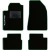 QUEMAR Tappetini Auto per Alfa Romeo GIULIETTA, Bordo Verde, 1 Ricamo | 2016-2020 / Kit Tappeti Moquette e Gomma su Misura / Set 2 Anteriori + 2 Posteriori / Ricami e Colori Personalizzati