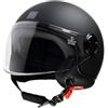 Motocubo Casco Jet Motocubo BAT, Nero Opaco, con Visiera e Cinturino di Sicurezza (XL)
