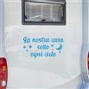 Pimastickerslab Kit 1 Adesivo stickers per camper CASA STELLE CIELO NOTTE -caravan roulotte- accessori decal scegli colore cod.1826 (056 BLU LEGGERO, cm 55 x 28)